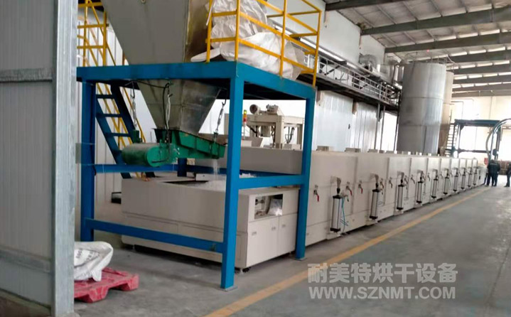 450度高温烤电池粉末水份烘干隧道式烘干炉